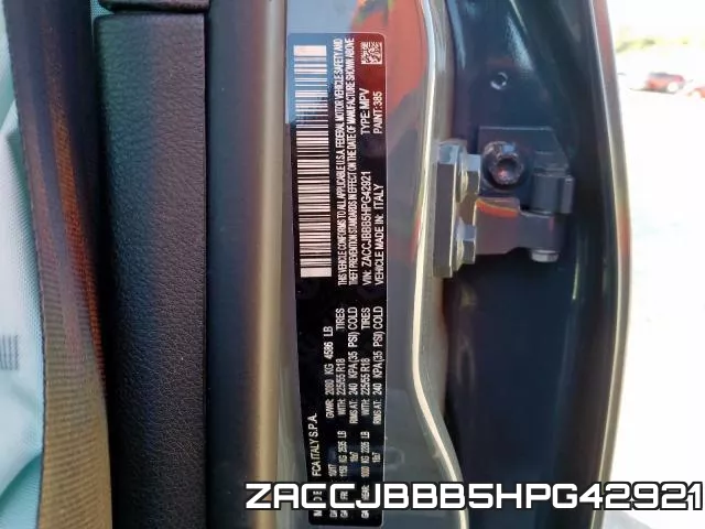 ZACCJBBB5HPG42921