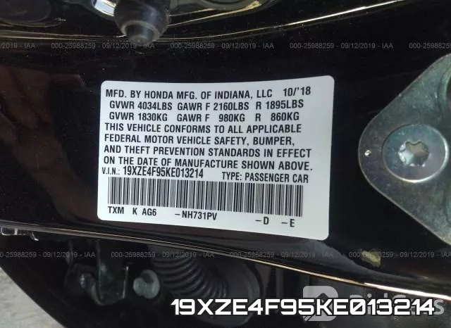 19XZE4F95KE013214