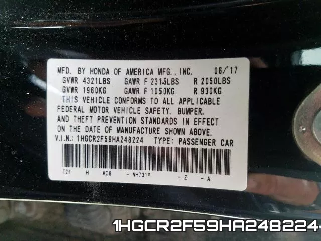 1HGCR2F59HA248224