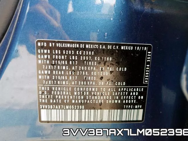 3VV3B7AX7LM052398