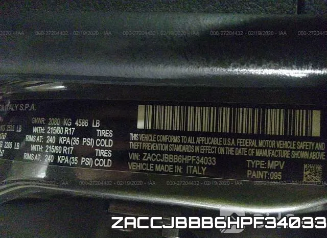 ZACCJBBB6HPF34033