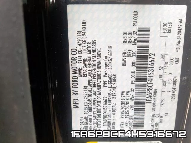 1FA6P8CF4H5316672