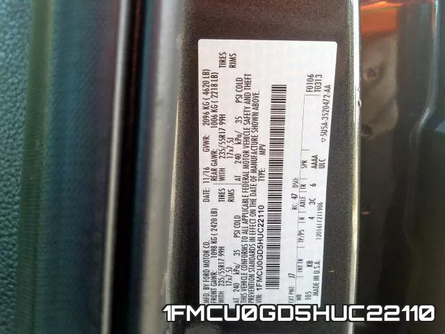 1FMCU0GD5HUC22110