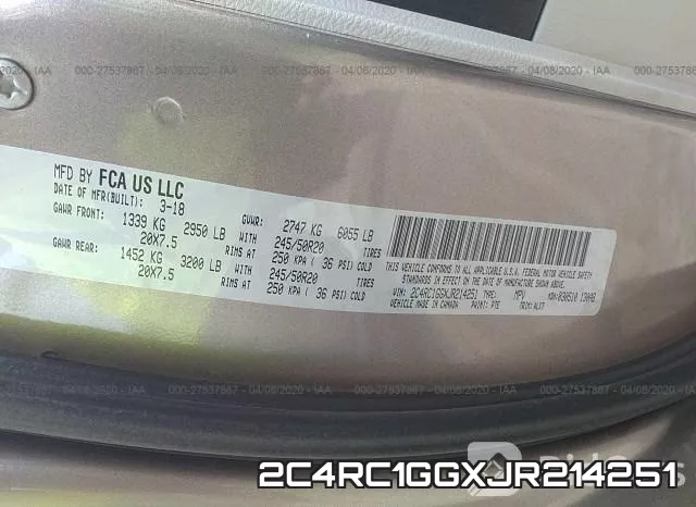 2C4RC1GGXJR214251
