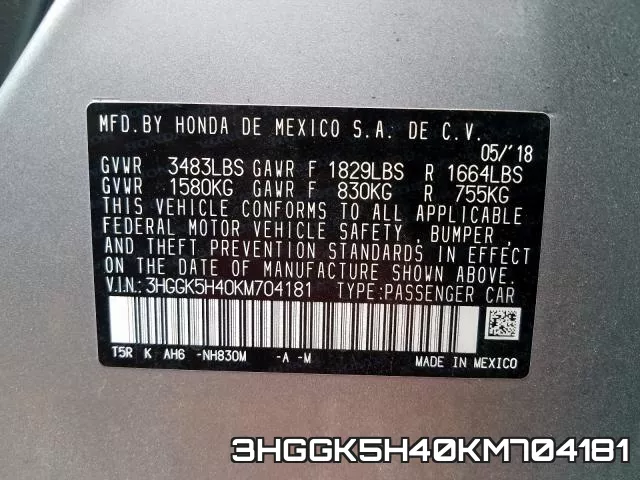 3HGGK5H40KM704181