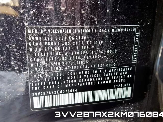 3VV2B7AX2KM076084
