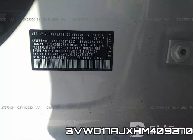 3VWD17AJXHM409370