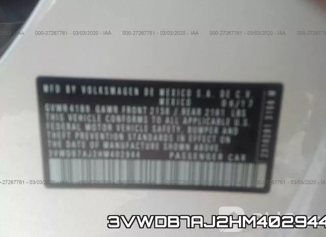 3VWDB7AJ2HM402944