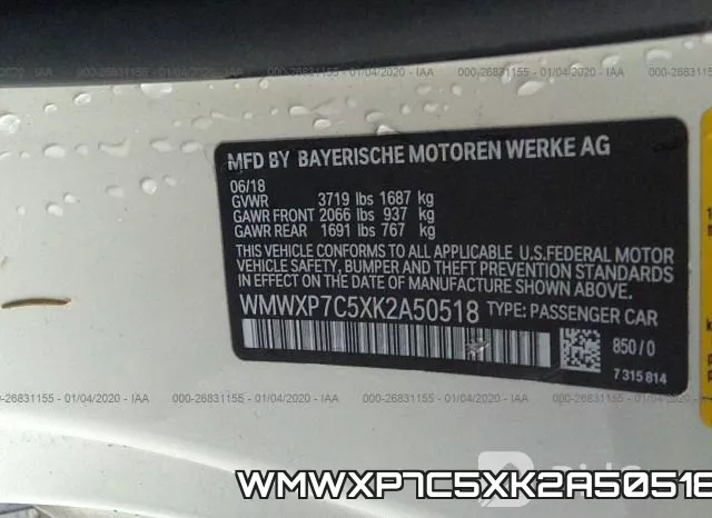 WMWXP7C5XK2A50518