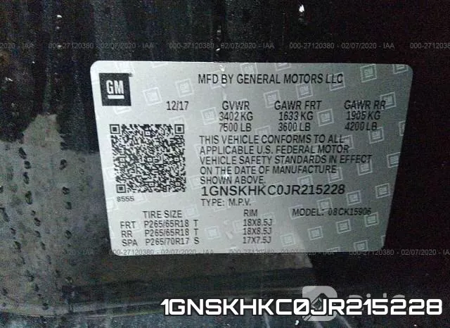 1GNSKHKC0JR215228