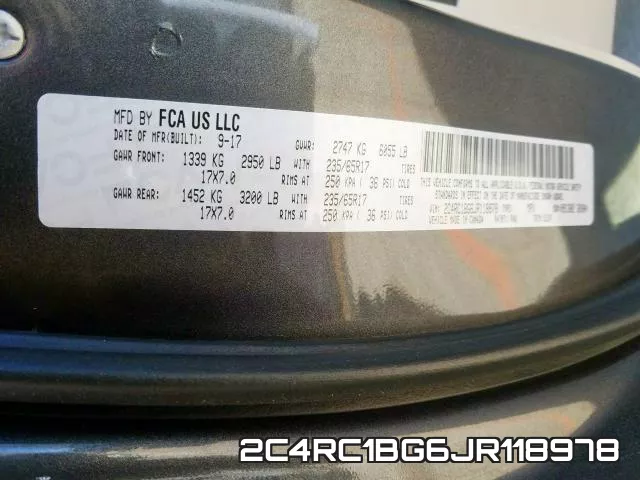 2C4RC1BG6JR118978
