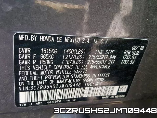3CZRU5H52JM709448