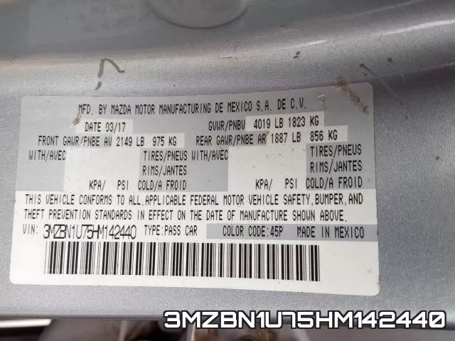 3MZBN1U75HM142440