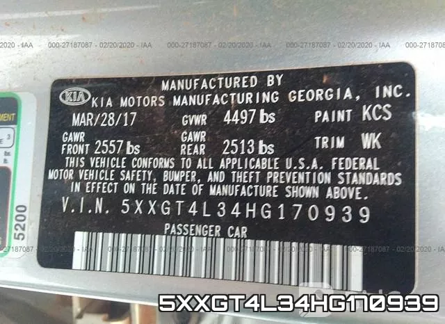 5XXGT4L34HG170939