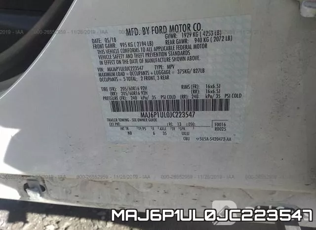 MAJ6P1UL0JC223547