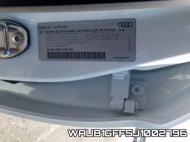 WAUB1GFF5J1002796