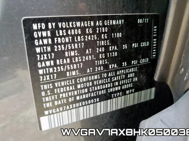 WVGAV7AX8HK050036