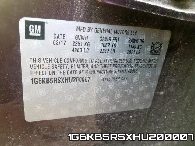 1G6KB5RSXHU200007