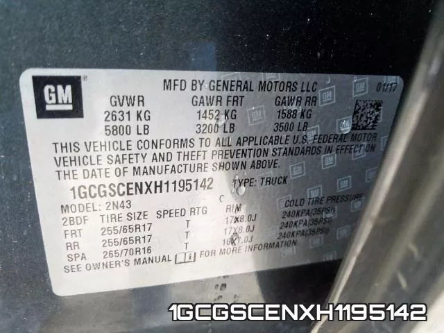 1GCGSCENXH1195142