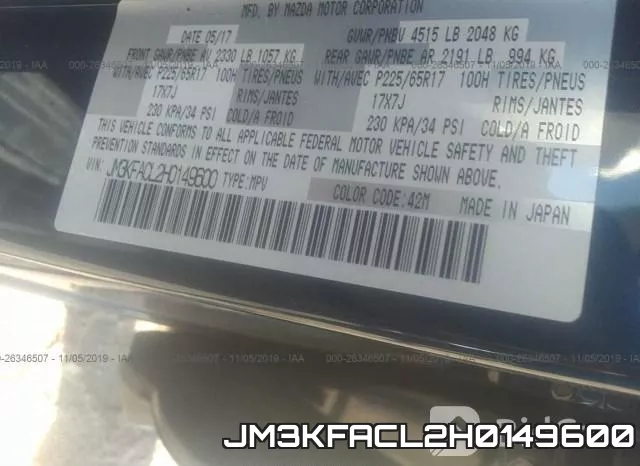 JM3KFACL2H0149600
