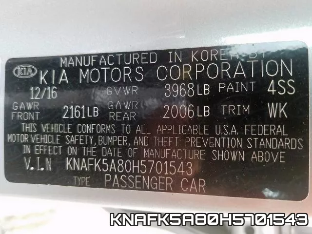 KNAFK5A80H5701543