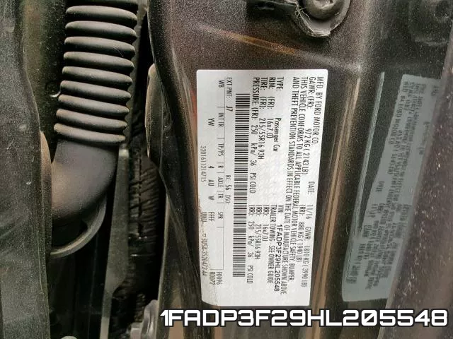 1FADP3F29HL205548