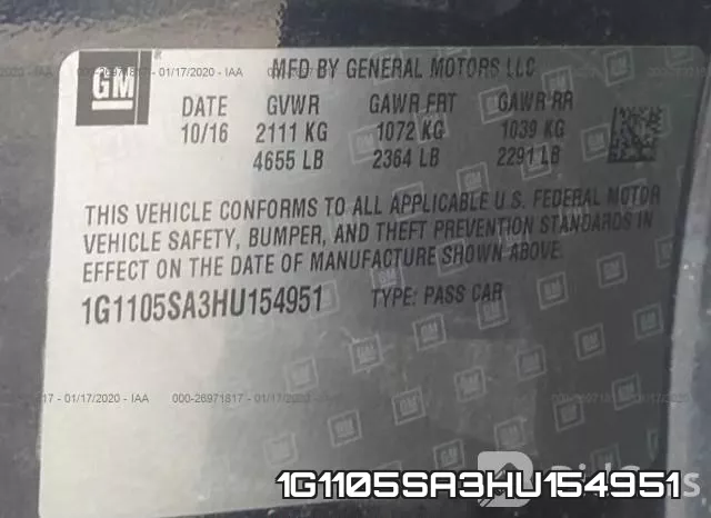 1G1105SA3HU154951