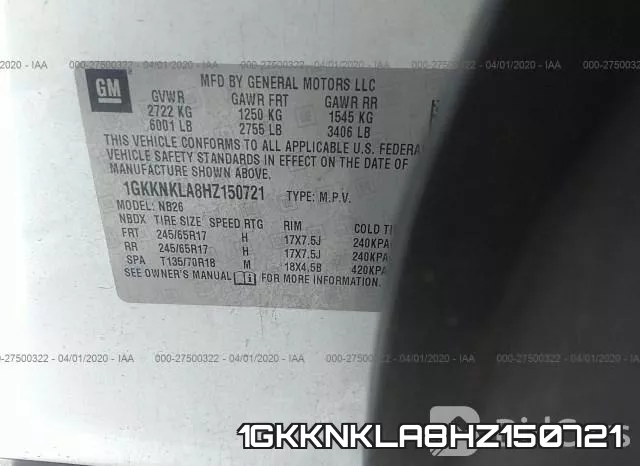 1GKKNKLA8HZ150721