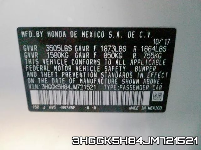 3HGGK5H84JM721521
