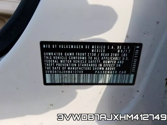 3VWDB7AJXHM412749