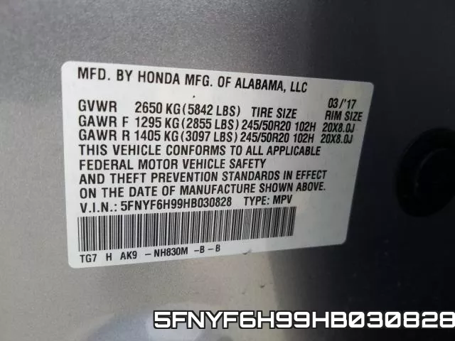 5FNYF6H99HB030828