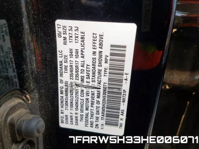 7FARW5H33HE006071