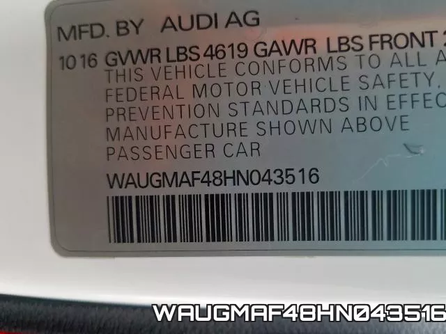 WAUGMAF48HN043516