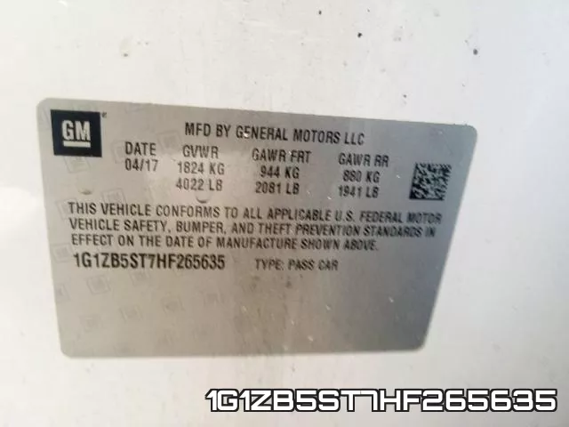 1G1ZB5ST7HF265635