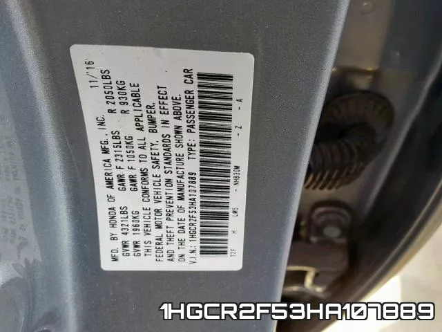 1HGCR2F53HA107889