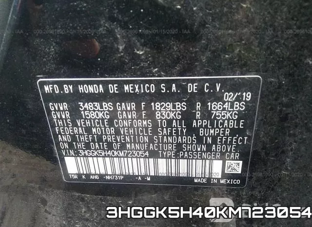 3HGGK5H40KM723054