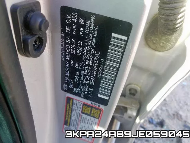 3KPA24AB9JE059045