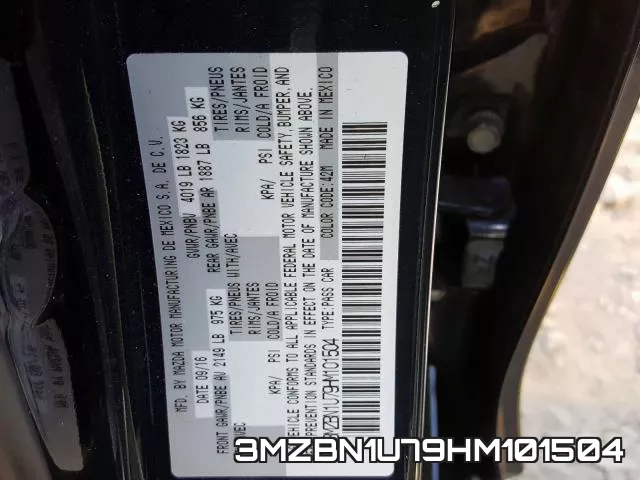 3MZBN1U79HM101504