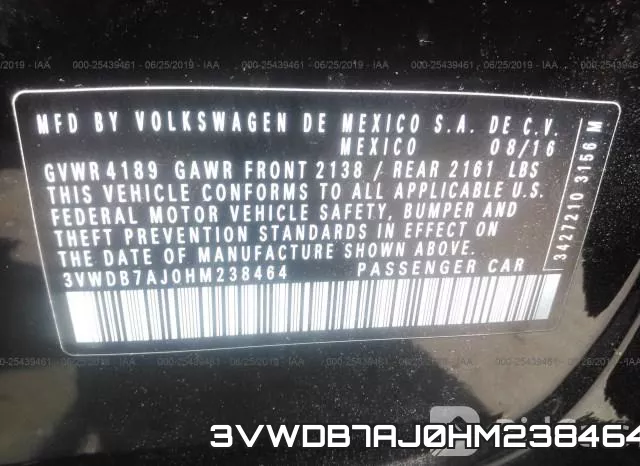 3VWDB7AJ0HM238464