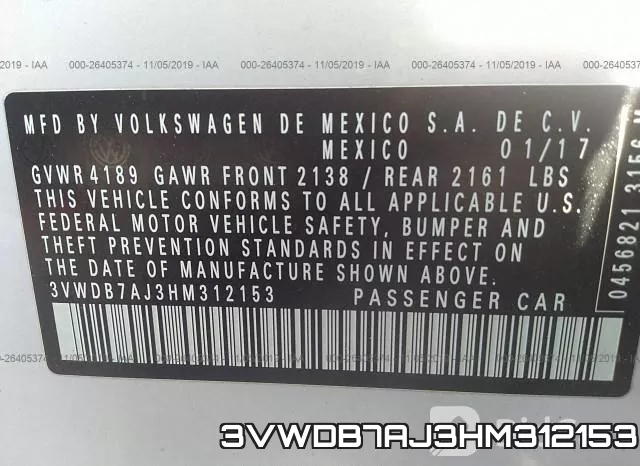 3VWDB7AJ3HM312153