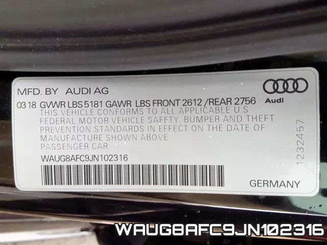 WAUG8AFC9JN102316