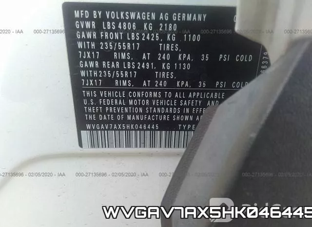 WVGAV7AX5HK046445