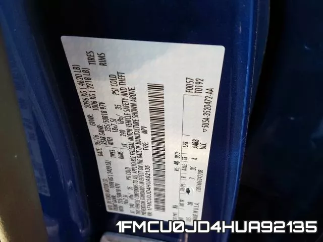1FMCU0JD4HUA92135