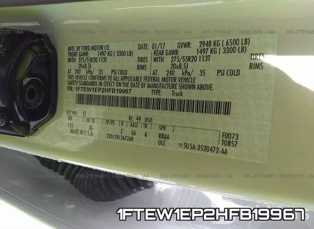 1FTEW1EP2HFB19967