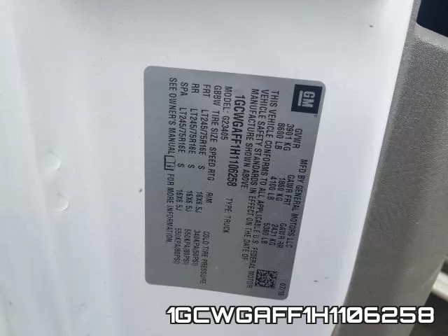 1GCWGAFF1H1106258
