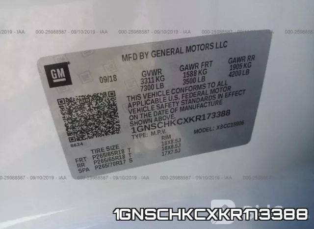 1GNSCHKCXKR173388