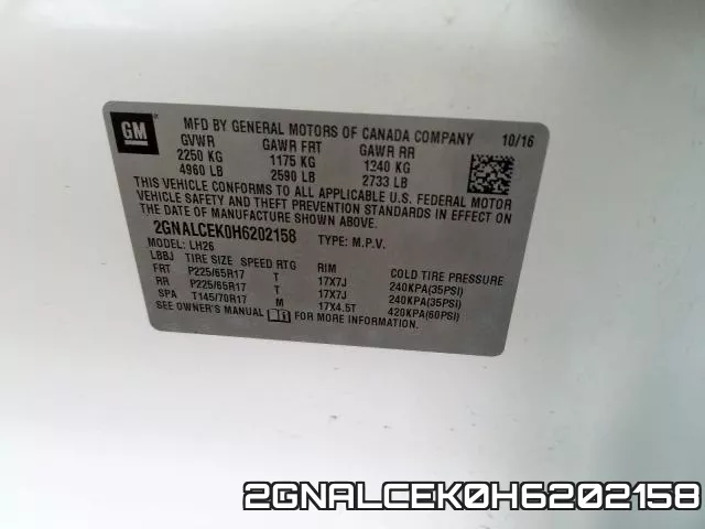 2GNALCEK0H6202158