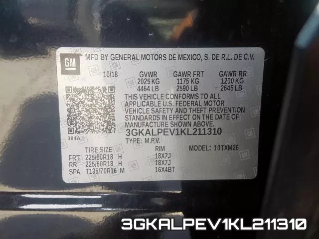 3GKALPEV1KL211310