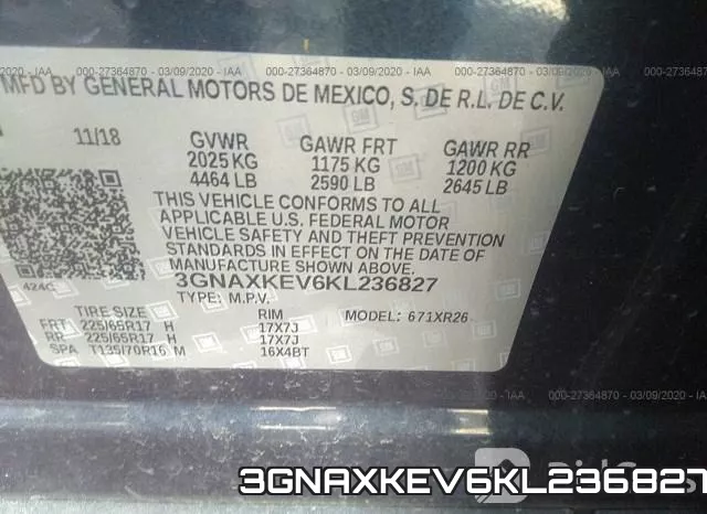 3GNAXKEV6KL236827