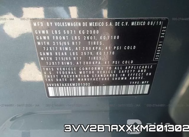 3VV2B7AXXKM201302